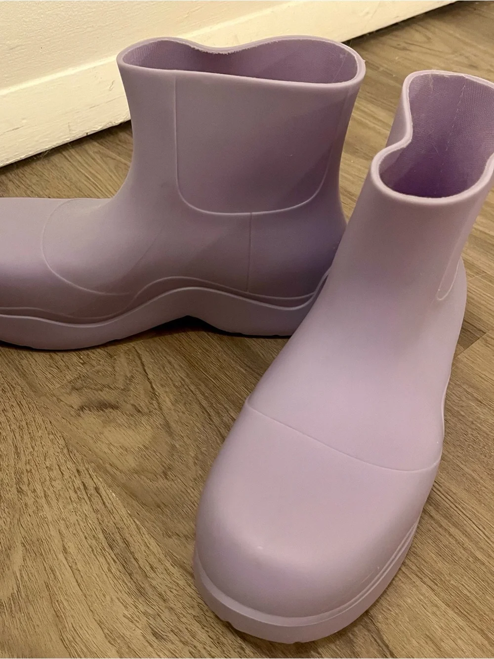 Bottega Veneta Lilac Rubber Ankle Boots